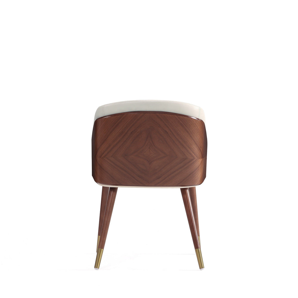 Reeva Dining Chair in Walnut and Cream by Manhattan Comfort at Eve Furniture