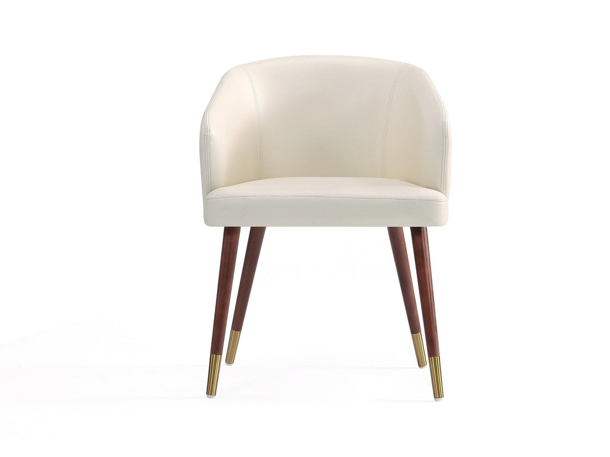 Reeva Dining Chair in Walnut and Cream by Manhattan Comfort at Eve Furniture