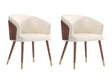 Reeva Dining Chair in Walnut and Cream (set of 2) by Manhattan Comfort at Eve Furniture