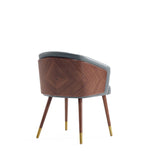 Reeva Dining Chair in Walnut and Graphite Grey by Manhattan Comfort at Eve Furniture