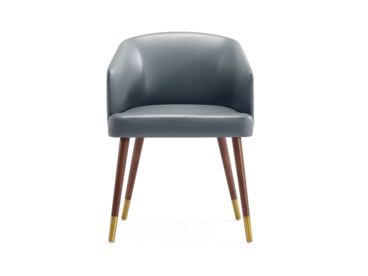 Reeva Dining Chair in Walnut and Graphite Grey by Manhattan Comfort at Eve Furniture