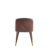 Reeva Dining Chair in Walnut and Graphite Grey (set of 2) by Manhattan Comfort at Eve Furniture