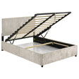 Reeves Beige Upholstered Full Lift-top Storage Platform Bed by Coaster at Eve Furniture
