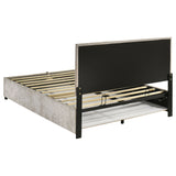 Reeves Beige Upholstered Queen Lift-top Storage Platform Bed by Coaster at Eve Furniture