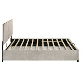 Reeves Beige Upholstered Queen Lift-top Storage Platform Bed by Coaster at Eve Furniture