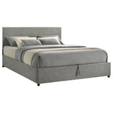 Reeves Grey Upholstered Eastern King Lift-top Storage Platform Bed by Coaster at Eve Furniture