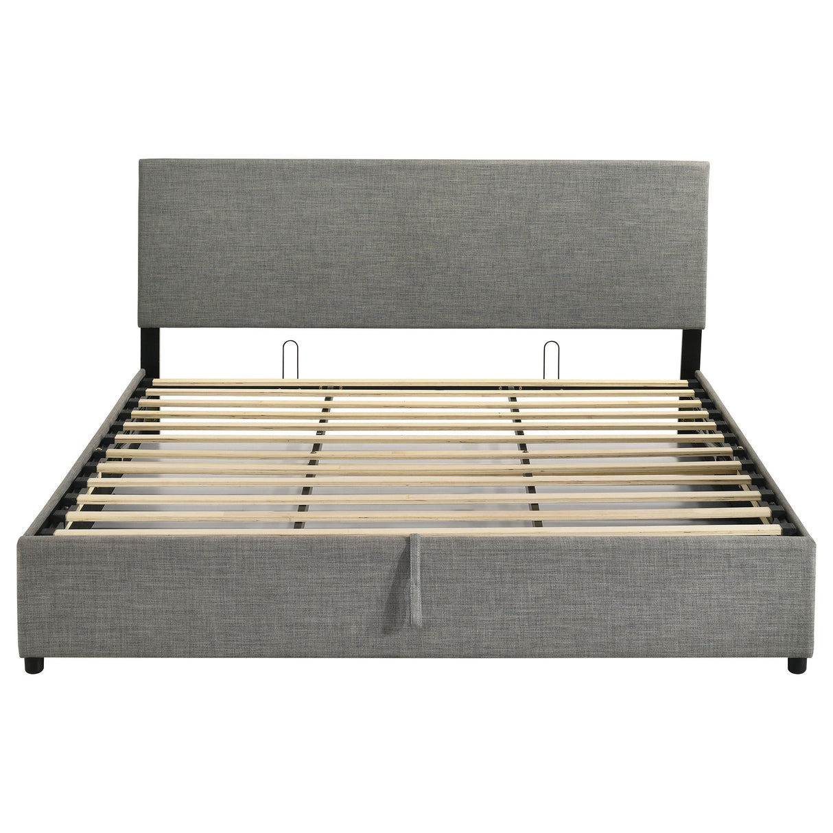 Reeves Grey Upholstered Eastern King Lift-top Storage Platform Bed by Coaster at Eve Furniture