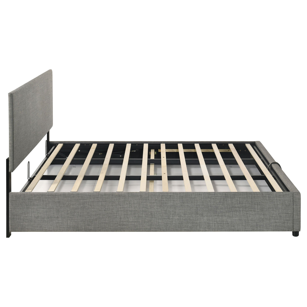 Reeves Grey Upholstered Eastern King Lift-top Storage Platform Bed by Coaster at Eve Furniture