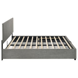 Reeves Grey Upholstered Eastern King Lift-top Storage Platform Bed by Coaster at Eve Furniture