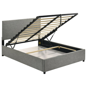 Reeves Grey Upholstered Full Lift-top Storage Platform Bed by Coaster at Eve Furniture
