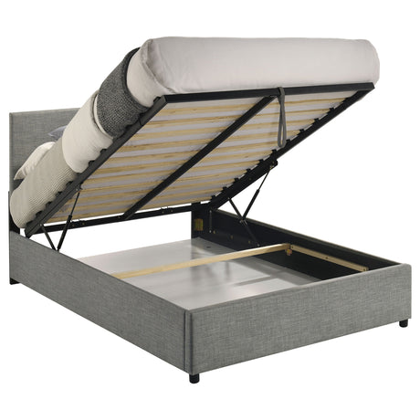 Reeves Grey Upholstered Full Lift-top Storage Platform Bed by Coaster at Eve Furniture