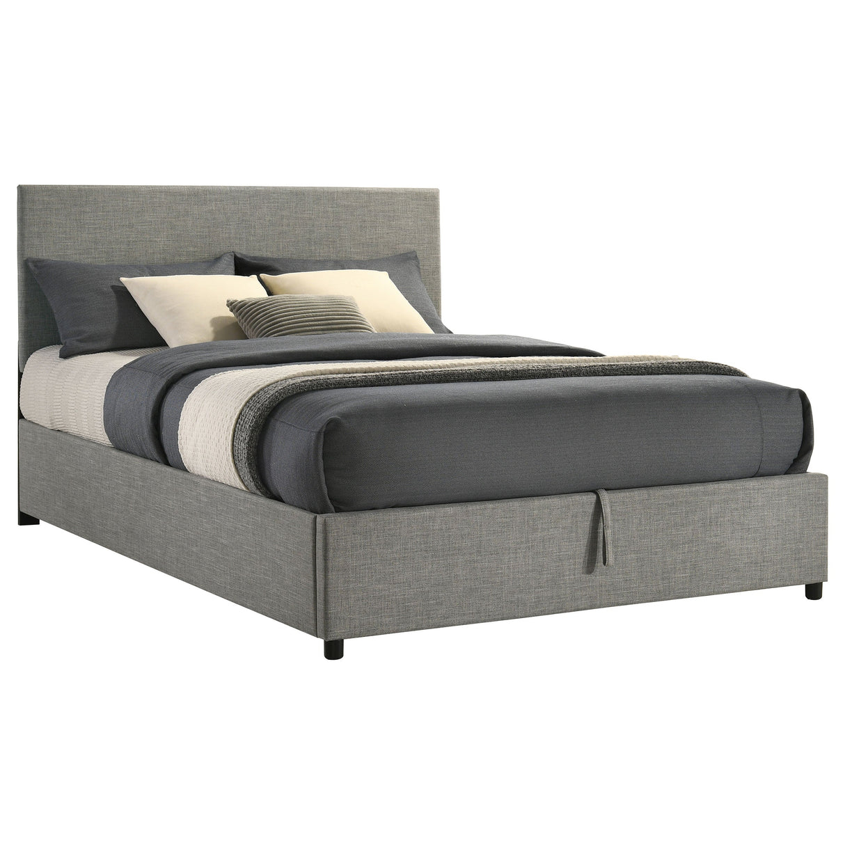 Reeves Grey Upholstered Queen Lift-top Storage Platform Bed by Coaster at Eve Furniture