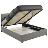 Reeves Grey Upholstered Queen Lift-top Storage Platform Bed by Coaster at Eve Furniture