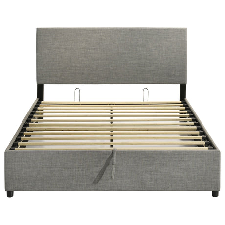 Reeves Grey Upholstered Queen Lift-top Storage Platform Bed by Coaster at Eve Furniture
