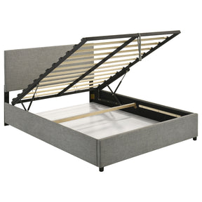 Reeves Grey Upholstered Queen Lift-top Storage Platform Bed by Coaster at Eve Furniture