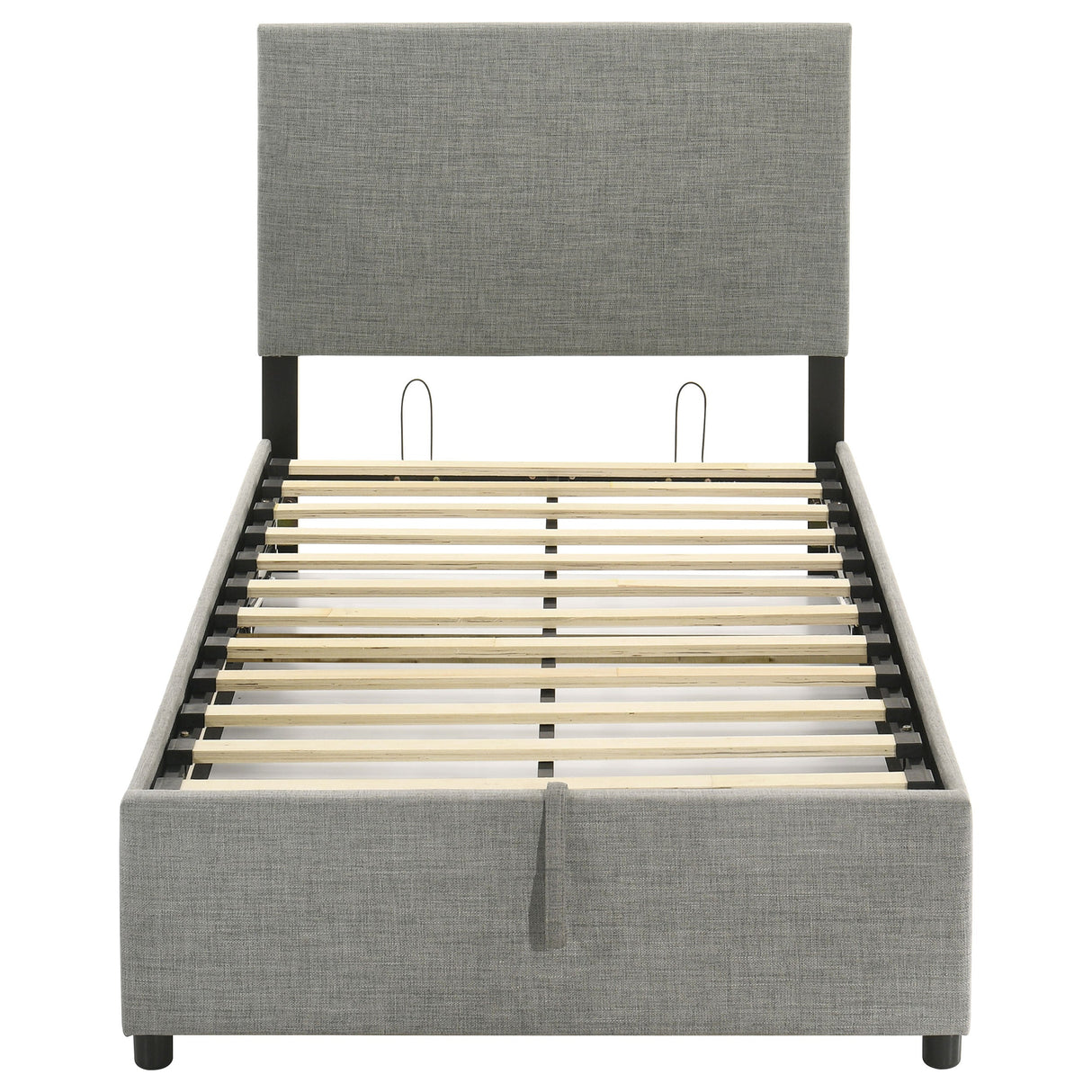 Reeves Grey Upholstered Twin Lift-top Storage Platform Bed by Coaster at Eve Furniture
