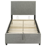 Reeves Grey Upholstered Twin Lift-top Storage Platform Bed by Coaster at Eve Furniture