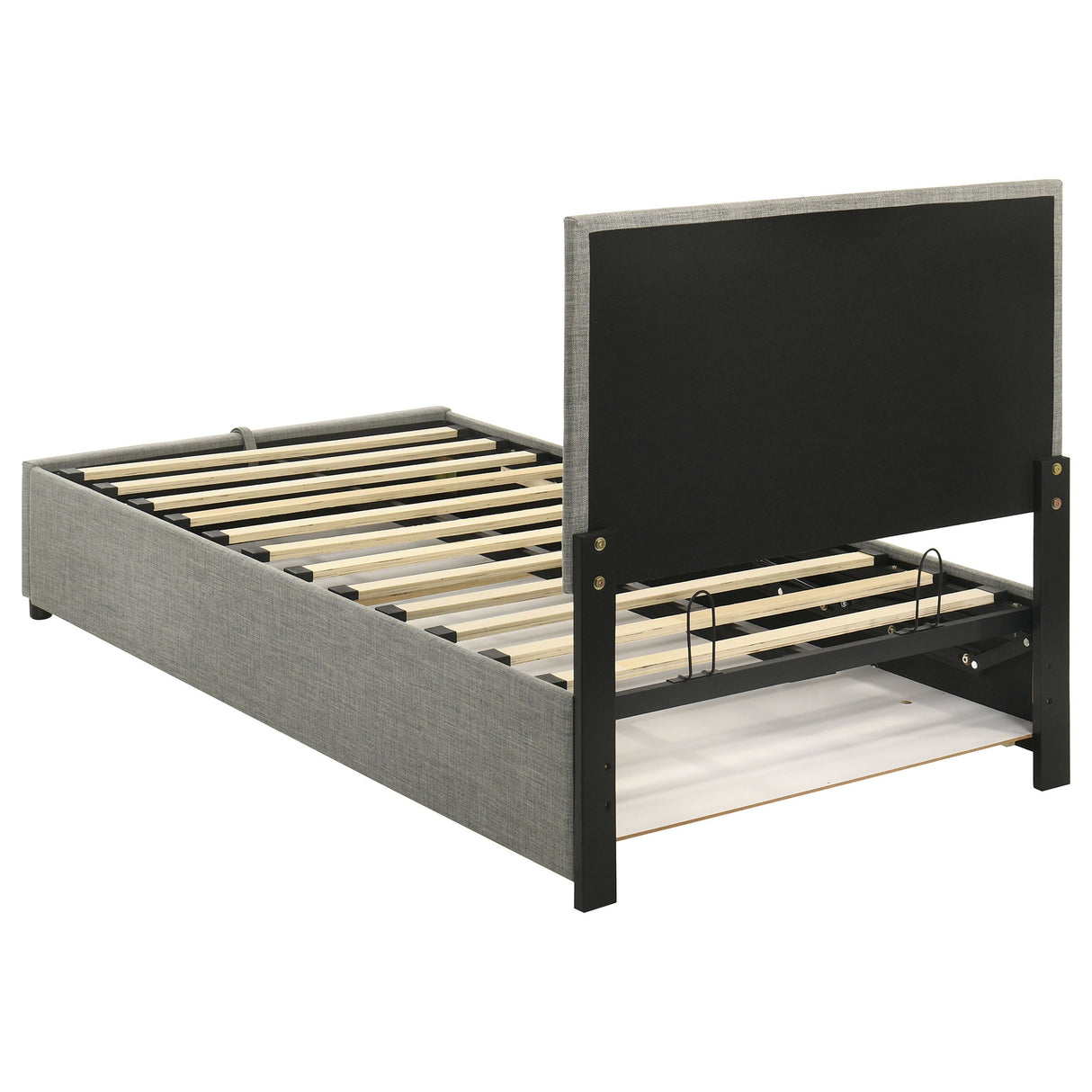 Reeves Grey Upholstered Twin Lift-top Storage Platform Bed by Coaster at Eve Furniture