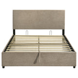 Reeves Tan Upholstered Eastern King Lift-top Storage Platform Bed by Coaster at Eve Furniture