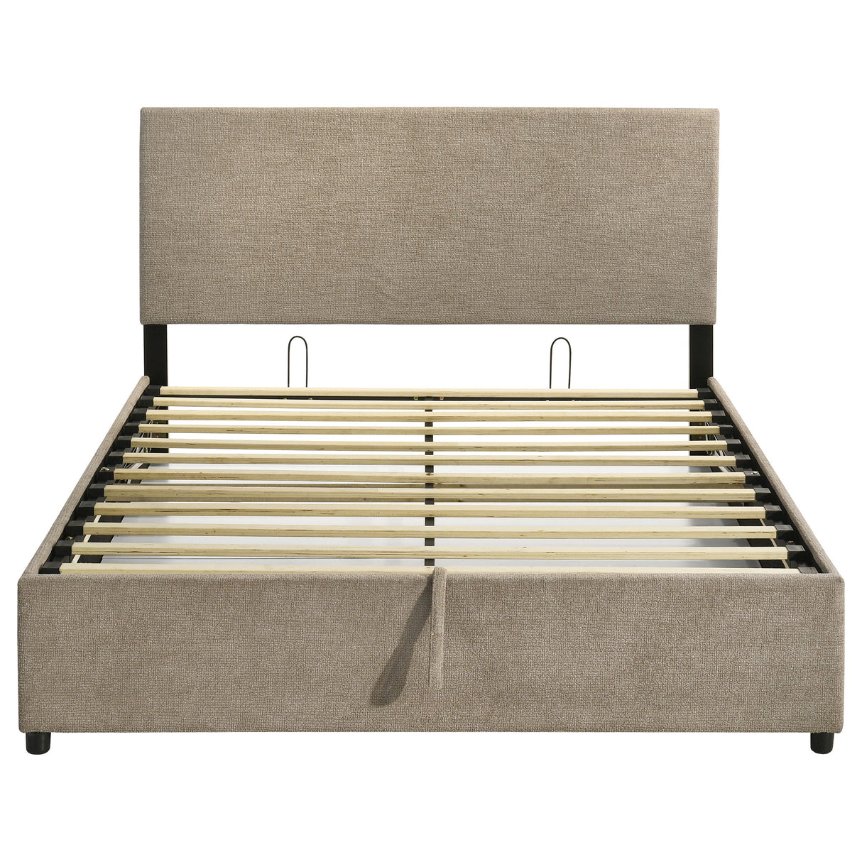 Reeves Tan Upholstered Queen Lift-top Storage Platform Bed by Coaster at Eve Furniture