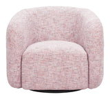 Refine Pink Tweed Swivel Chair by Zuomod at Eve Furniture
