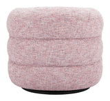 Refine Pink Tweed Swivel Chair by Zuomod at Eve Furniture