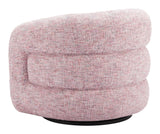 Refine Pink Tweed Swivel Chair by Zuomod at Eve Furniture