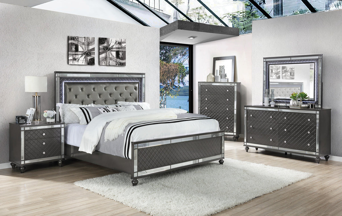 Refino Gray Bedroom Mirror (Mirror Only) by Crown Mark at Eve Furniture