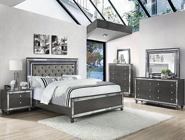 Refino Gray Bedroom Mirror (Mirror Only) by Crown Mark at Eve Furniture