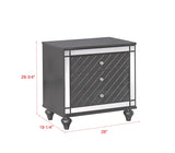 Refino Gray Nightstand by Crown Mark at Eve Furniture