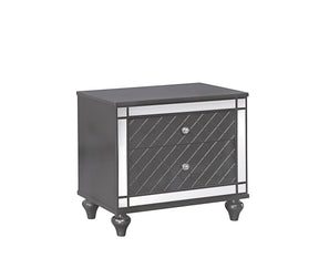 Refino Gray Nightstand by Crown Mark at Eve Furniture