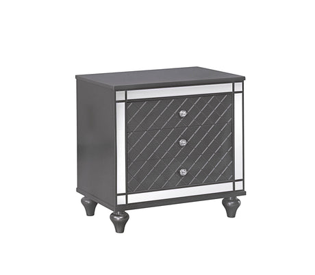 Refino Gray Nightstand by Crown Mark at Eve Furniture