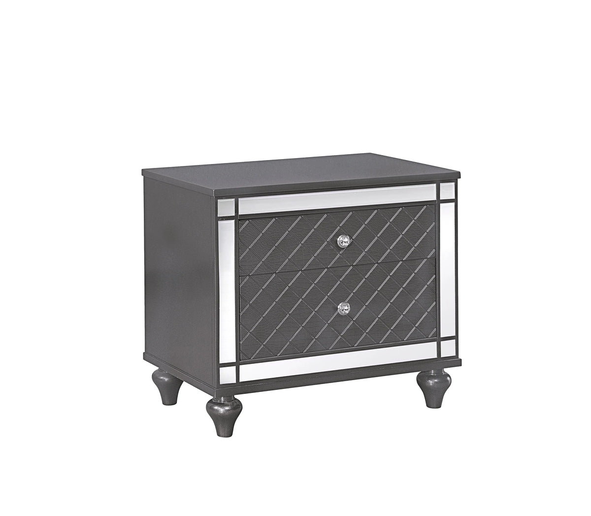 Refino Gray Nightstand by Crown Mark at Eve Furniture