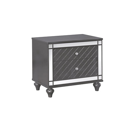 Refino Gray Nightstand by Crown Mark at Eve Furniture
