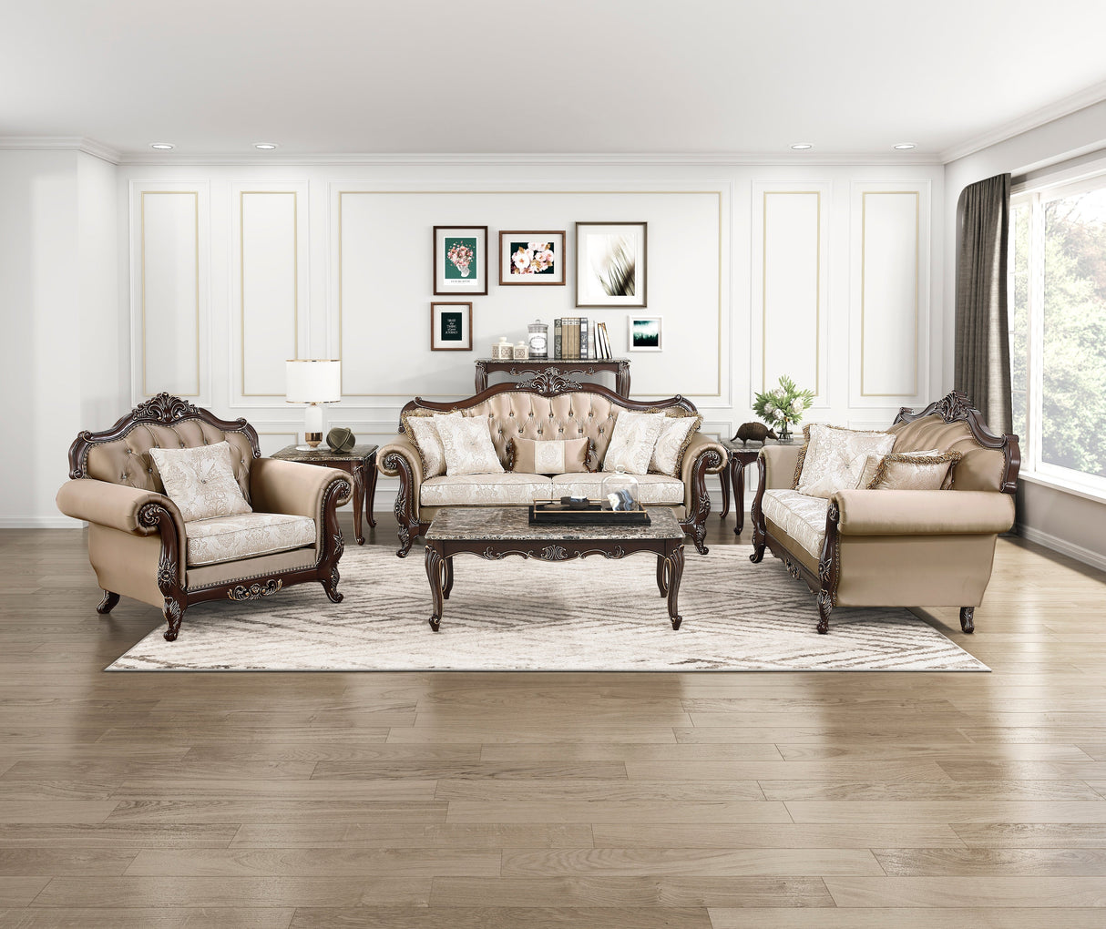 Regal Cherry Brown Living Room Set by Homelegance at Eve Furniture