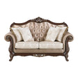 Regal Cherry Brown Loveseat by Homelegance at Eve Furniture