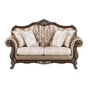 Regal Cherry Brown Loveseat by Homelegance at Eve Furniture