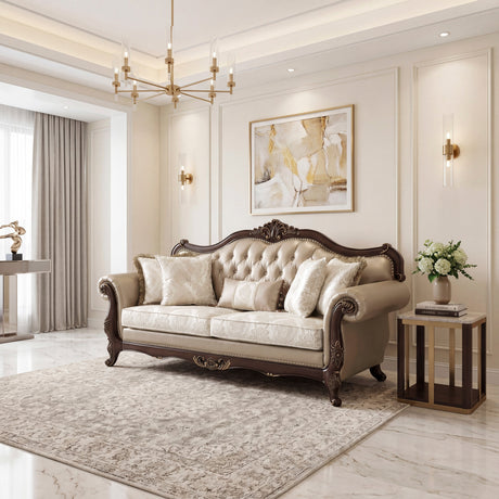Regal Cherry Brown Sofa by Homelegance at Eve Furniture