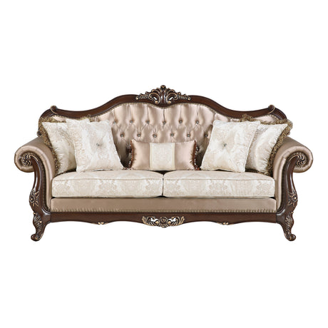 Regal Cherry Brown Sofa by Homelegance at Eve Furniture