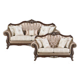 Regal Cherry Brown Sofa & Loveseat by Homelegance at Eve Furniture