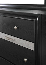 Regata Black and Silver Dresser by Crown Mark at Eve Furniture
