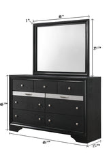 Regata Black and Silver Dresser by Crown Mark at Eve Furniture