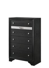 Regata Black and Silver Storage Platform Bedroom Set by Crown Mark at Eve Furniture