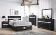 Regata Black and Silver Storage Platform Bedroom Set by Crown Mark at Eve Furniture