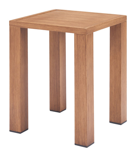 Regels Natural Outdoor Side Table by Zuomod at Eve Furniture
