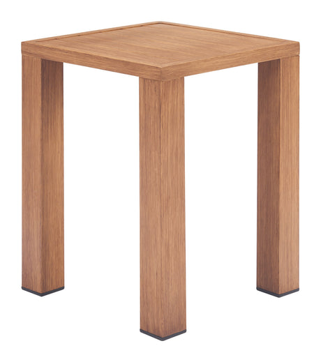Regels Natural Outdoor Side Table by Zuomod at Eve Furniture