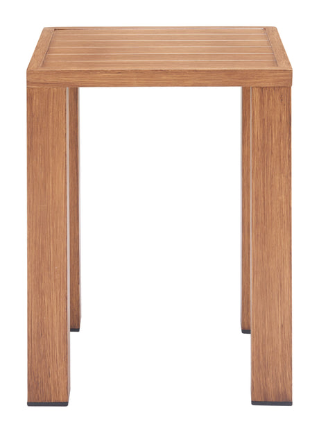 Regels Natural Outdoor Side Table by Zuomod at Eve Furniture