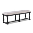 Regent Charcoal Black Dining Bench by Crown Mark at Eve Furniture