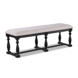 Regent Charcoal Black Dining Bench by Crown Mark at Eve Furniture