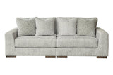 Regent Park Pewter 2-Piece Sectional Loveseat by Ashley at Eve Furniture